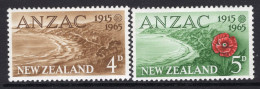 New Zealand 1965 50th Anniversary Of Gallipoli Landing Set HM (SG 826-827) - Nuevos