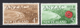 New Zealand 1965 50th Anniversary Of Gallipoli Landing Set HM (SG 826-827) - Neufs