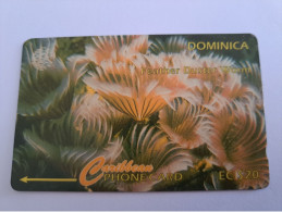 DOMINICA / $20,- GPT CARD / DOM - 7F  FEATHER DUSTER WORM       Fine Used Card  ** 13394 ** - Dominica