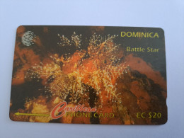 DOMINICA / $20,- GPT CARD / DOM -9F / BATTLE STAR     Fine Used Card  ** 13399 ** - Dominique