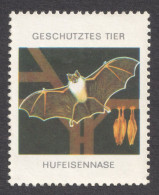 BAT / Protected Animal / Label Cinderella Vignette - GERMANY - Used - Bats