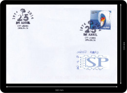 Portugal 2014 1974 - 2014 25 De Abril Revolução Dos Cravos Lisboa Mundifil 4407 Surf - Briefe U. Dokumente