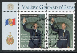 ANDORRA ANDORRE (2022) Valéry Giscard D'Estaing Visita Copríncep D'Andorra, Président Repúblique, Premier Jour - Used Stamps