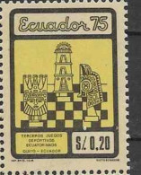 EQUATEUR Echecs, Echec, Chess, Ajedrez. Yvert N° 922 * MLH. - Ajedrez