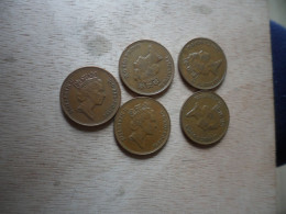 5 X 2 Two Pence Elizabeth II 2e Effigie (1985/1992) - 2 Pence & 2 New Pence