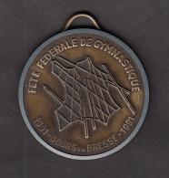 GYMNASTIQUE -  MEDAILLE METAL - FETE FEDERALE DE BOURG EN BRESSE -1991 - Gymnastik