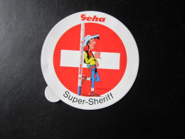 LUCKY LUKE  AUTOCOLLANT GEHA SUPER-SHERIFF SENS INTERDIT  MORRIS - Lucky Luke