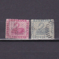 WESTERN AUSTRALIA 1888, SG# 103-104, Part Set, Wmk Crown CA Perf 14, Swan, Used - Usados