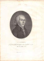 P-GF23-BL-467 : GRAVURE. F. LAMARQUE. DEPUTE DE DORDOGNE AU CONSUL DE 5 CENTS NE 4 MAI 1735 - Estampes & Gravures