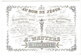 Belgique, "Carte Porcelaine" Porseleinkaart, Au Nom De Jesus, Bruxelles Dim:118x82 Mm, - Porzellan