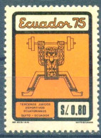 EQUATEUR Halterophilie Yvert 1 Valeur Emise En 1975. Neuf Avec Charnière ** MLh - Halterofilia