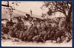 1934 - CONTES  - VUE GENERALE   - FRANCE - Contes