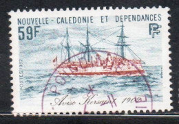 NOUVELLE CALEDONIE NEW NUOVA CALEDONIA 1982 SHIP NAVAL DISPACH VESSEL KERSAINT 59fr OBLITERE' USED USATO - Used Stamps