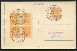 1956 Sweden GB London - Goteborg S/S SUECIA Swedish Lloyd Line Ship Postcard  - Lettres & Documents