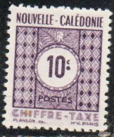 NOUVELLE CALEDONIE NEW NUOVA CALEDONIA 1948 POSTAGE DUE STAMPS TAXE SEGNATASSE 10c MH - Strafport