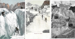 WINTERSPORT ► 7Karten Mit Diversen Gletscherbesteigungen, Schönes Los Für Den Motivsammler, Ab Ca.1900 - Port