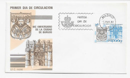 3769   FDC  Madrid 1984 ,Aniversario De La Ciudad De Burgos - FDC