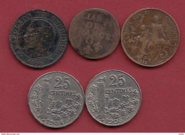 France 5 Pièces  Dans L 'état  (5 Centimes 1856.M ) (9) - Autres & Non Classés