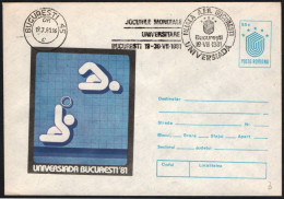 ROMANIA BUCHAREST 1981 - UNIVERSITY GAMES 1981 - STATIONARY: WATER POLO - G - Water Polo