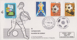 Enveloppe  FDC   1er  Jour    BRESIL    COUPE  DU  MONDE  De   FOOTBALL   En   ARGENTINE   1978 - 1978 – Argentine