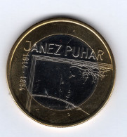 Pièce De 3 Euro SLOVENIE 2014 - Janez PUHAR 1814-1864 - Slovenia