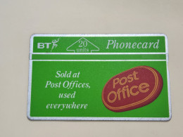 United Kingdom-(BTA025)-POST OFFICE-(20units)-(51)-(130B60426)-price Cataloge1.00£-used+1card Prepiad Free - BT Emissions Publicitaires