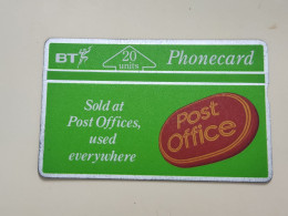 United Kingdom-(BTA025)-POST OFFICE-(20units)-(52)-(132D96012)-price Cataloge1.00£-used+1card Prepiad Free - BT Publicitaire Uitgaven