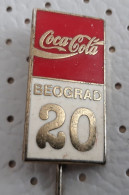 Coca Cola Logo Beograd 20 Years Yugoslavia Vintage Pin - Coca-Cola