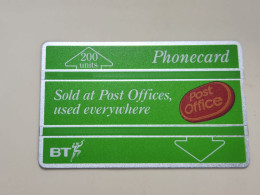 United Kingdom-(BTA028)-POST OFFICE-(200units)-(59)-(171F03615)-price Cataloge25.00£-used+1card Prepiad Free - BT Werbezwecke