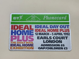 United Kingdom-(BTA029)-IDEAL HOME PLUS-(20units)-(61)-(111H01668)-price Cataloge0.50£-used+1card Prepiad Free - BT Edición Publicitaria