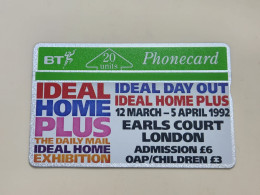 United Kingdom-(BTA029)-IDEAL HOME PLUS-(20units)-(61)-(111H01668)-price Cataloge0.50£-used+1card Prepiad Free - BT Advertising Issues