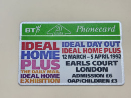 United Kingdom-(BTA029)-IDEAL HOME PLUS-(20units)-(62)-(111H78936)-price Cataloge0.50£-used+1card Prepiad Free - BT Emissioni Pubblicitarie