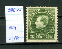 Belgique  N° 290 XX  (Paris) - 1929-1941 Groot Montenez