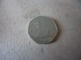 Fifty Pence  Elizabeth II 4th Portrait Britannia - 10 Pence & 10 New Pence