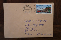 1998 Mayotte Pamandzi France Cover Timbre Port De Longoni Flamme Bar Le Triskell - Lettres & Documents