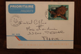 1998 Mayotte Combani France Cover Timbre Tortue Franche Air Mail - Storia Postale