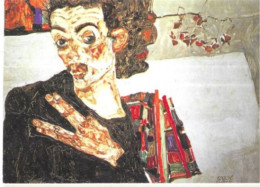 EGON SCHIELE  / AUTOPORTRAIT AU VASE NOIR - Schiele