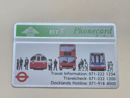 United Kingdom-(BTA034)-LONDON TRANSPORT-(20units)-(72)-(222E52769)-price Cataloge3.00£-used+1card Prepiad Free - BT Advertising Issues