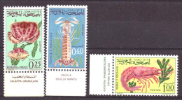 Marocco / Marokko / Maroc 553 T/m 555 MNH ** Animals Sea Nature (1965) - Maroc (1956-...)