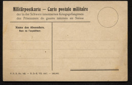 INTERNIERTEN-POSTKARTE Zumstein IP1 F.P.D. Nr. 142 Postfrisch 1916 - Portofreiheit