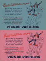 Lot De 2 Buvards - Vins Du Postillon - Bientot La Distribution Des Prix - V