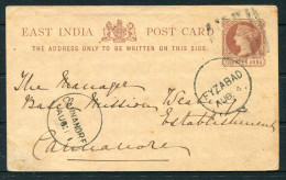 1882 East India Stationery Postcard Fyzabad - Basel Mission, Cannanore - 1858-79 Kolonie Van De Kroon