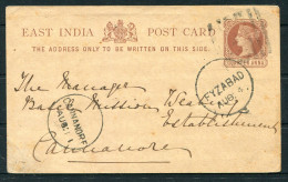 1882 East India Stationery Postcard Fyzabad - Basel Mission, Cannanore - 1858-79 Crown Colony