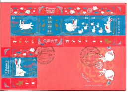 #75249 ARGENTINA 2023 CHINA LUNAR RABBIT NEW YEAR BOOKLET FDC - Unused Stamps