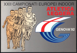 ITALIA 1992 - GENOVA '92 - XXII CAMPIONATI EUROPEI INDOOR ATLETICA LEGGERA - CARTOLINA UIFOS # 1 - NUOVA - G - Athlétisme