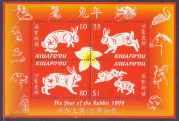 1999 Niuafo'ou 346-349/B22 Chinese Calendar - Year Of The Rabbits 5,00 € - Lapins