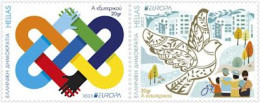 Greece.2023.Europa CEPT.Peace – The Highest Value Of Humanity.2 V.** . - Unused Stamps