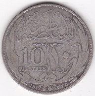 Egypte. 10 Piastres AH 1335 – 1917. Sultan Hussein Kamil. En Argent . KM# 319 - Egypte