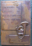 Plaque Bronze 8e Bataillon De Chasseurs à Pied ,Campagnes De Sidi-Brahim 1845, Argonne, Verdun , Somme 1915 – 1918.  - France