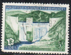 NOUVELLE CALEDONIE NEW NUOVA CALEDONIA 1956 DUMBEA DAM DAME 3fr OBLITERE' USED USATO - Gebruikt